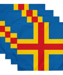 Alternative view of Tygservettset med Ålands flagga (4-pack)